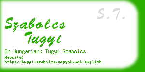 szabolcs tugyi business card